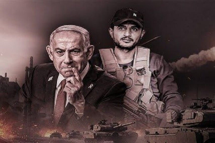 الجاسوس ياسر أبو شباب (يمين الصورة) ورئيس وزراء دولة الاحتلال الإسرائيلي بنيامين نتياهو (يسار الصورة)